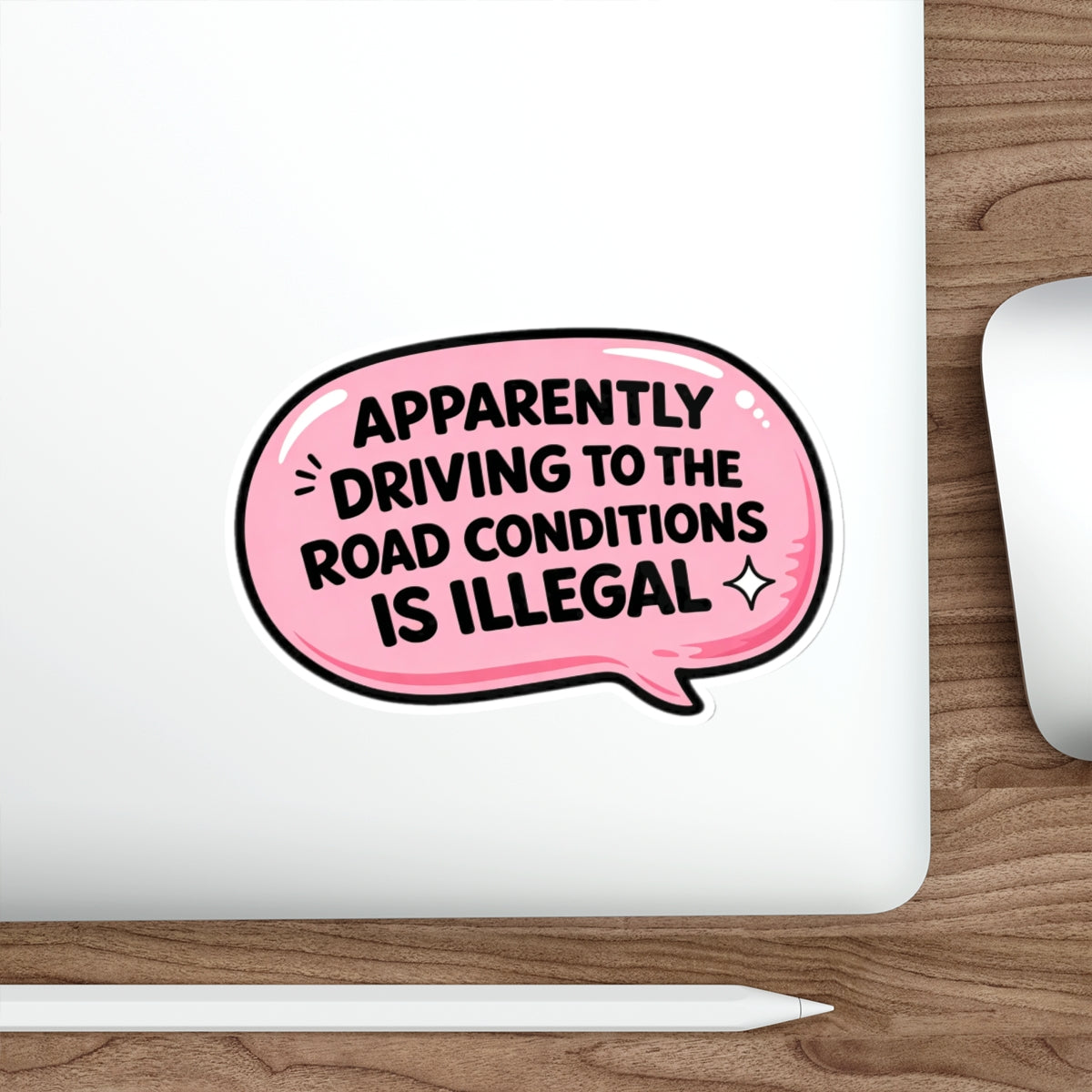 Apparently Driving To The Road Conditions Is Illegal